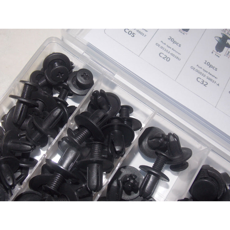 100pcs 6 Sizes Auto Parts Set, Auto Fastener Clip Mixed Car Body Push Retainer Pin Rivet ,Bumper Door Trim Panel Retainer Fastener Kit