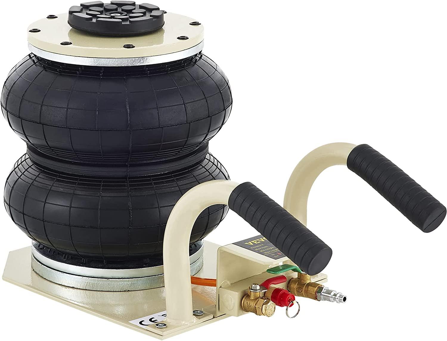 Mophorn Pneumatic Jack 2 Ton Double Bag Air Jack Lifting Height 12Inch Pneumatic Air Jack 4400LBS Capacity Extremely Fast Lifting Action (2 Tons)