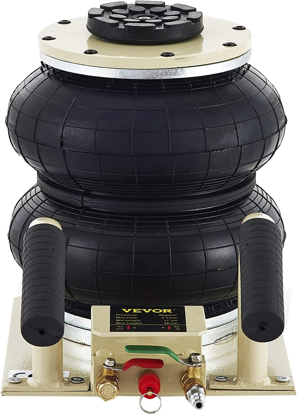 Mophorn Pneumatic Jack 2 Ton Double Bag Air Jack Lifting Height 12Inch Pneumatic Air Jack 4400LBS Capacity Extremely Fast Lifting Action (2 Tons)