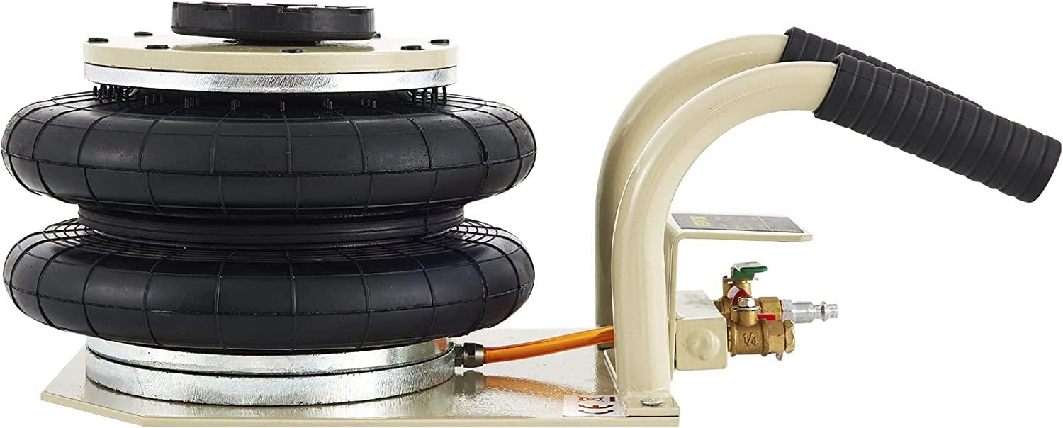 Mophorn Pneumatic Jack 2 Ton Double Bag Air Jack Lifting Height 12Inch Pneumatic Air Jack 4400LBS Capacity Extremely Fast Lifting Action (2 Tons)