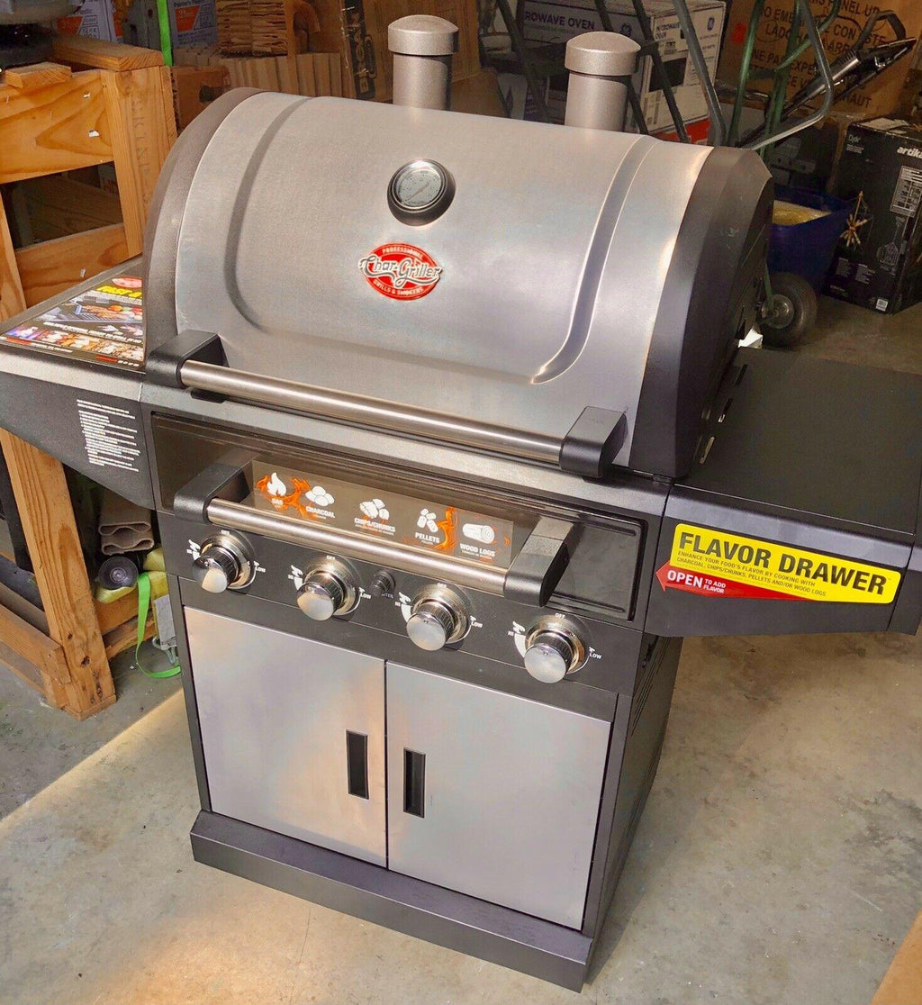 Flavor Pro 4-Burner Gas Grill with Multi-Fuel Flavor Drawer 7400