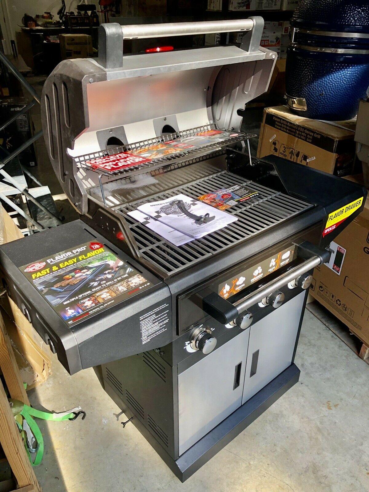 Flavor Pro 4-Burner Gas Grill with Multi-Fuel Flavor Drawer 7400