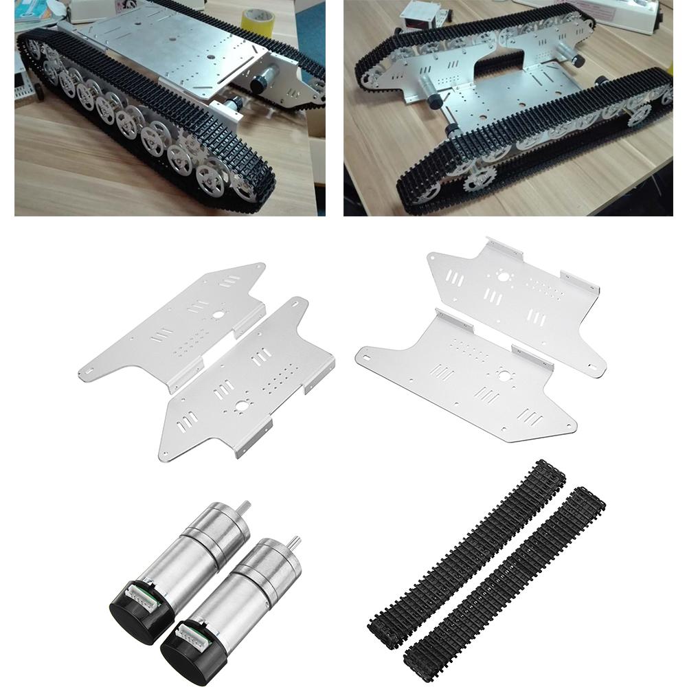 Genuine SP T800 4WD Metal Tank Chassis Tracked Smart Robot Car Kit With 9V 25mm Gear Motor