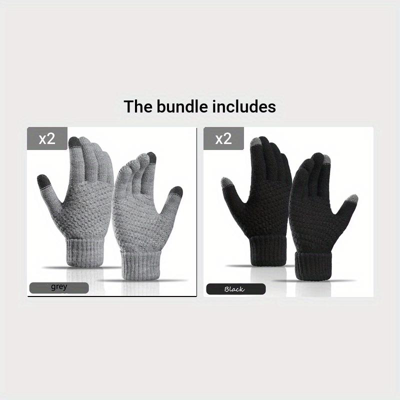 Winter Thickened Warm Wool Gloves Outdoor Windproof Cycling Gloves Touchscreen Gloves