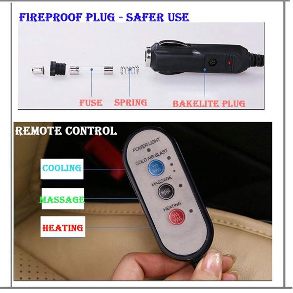 Universal Cooling &amp; Warm Car Seat Cover Heated &amp; Massage Chair Cushion