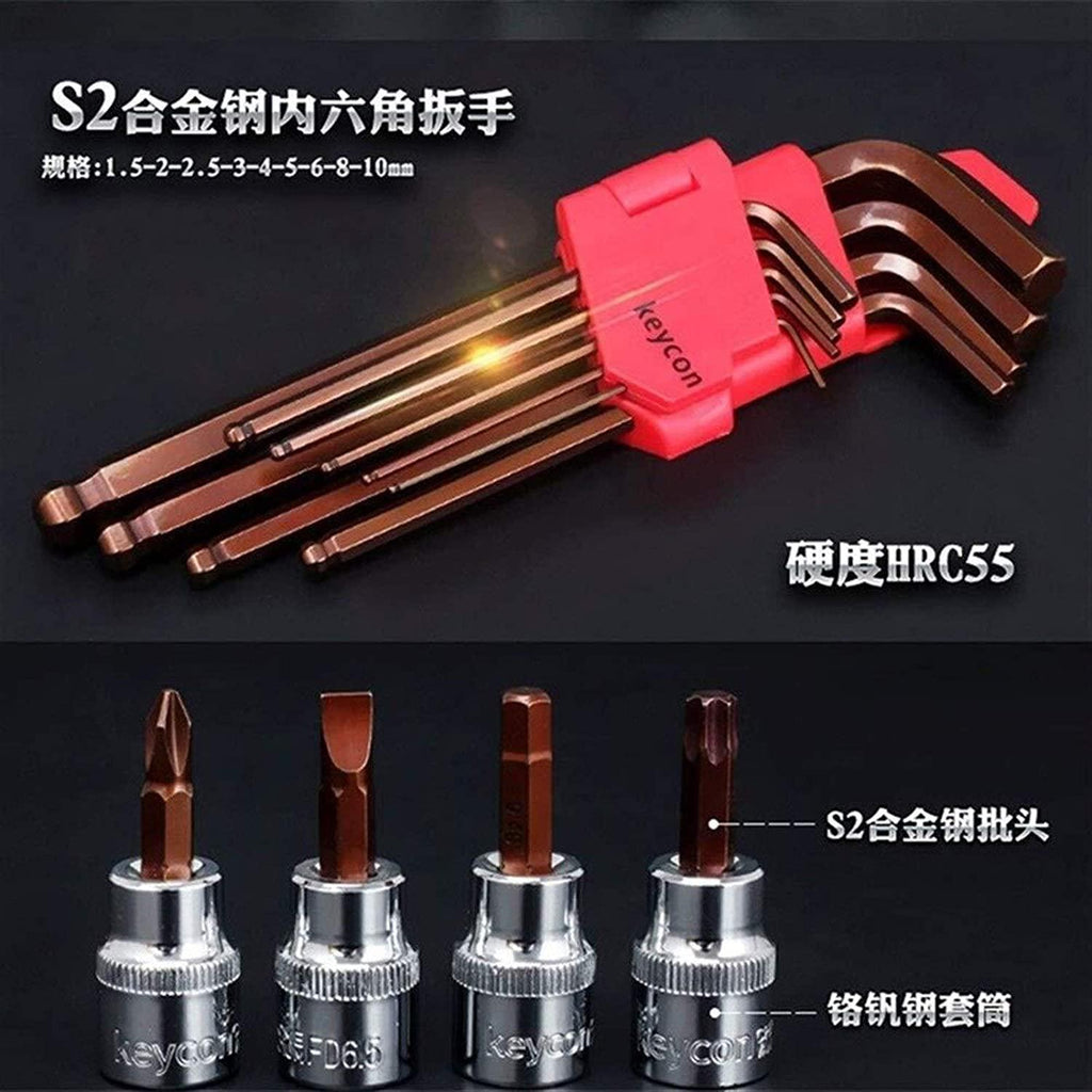 120pcs Socket Set Car Repair Tool Auto Hand Tool Kit Ratchet Set Torque Wrench Chrome Vanadium Steel Auto Tools Household Universal Hand Tools