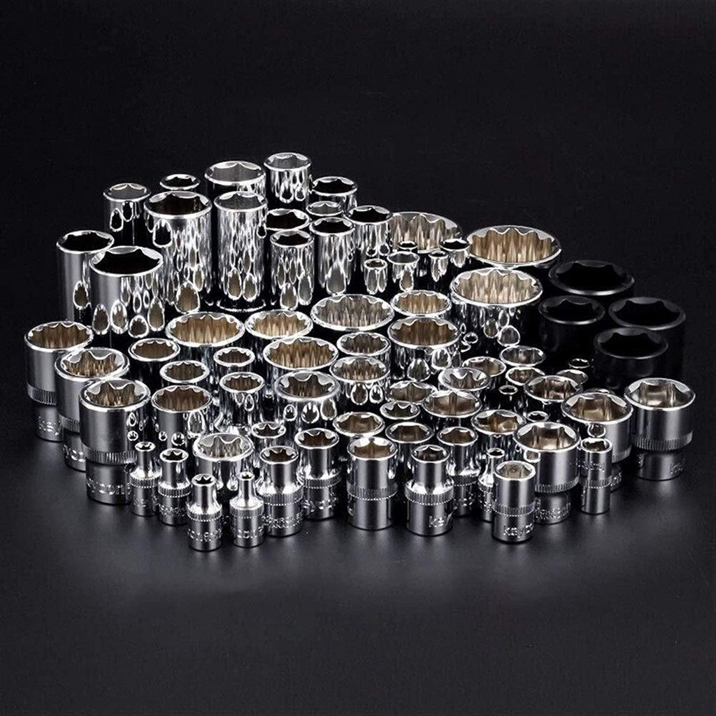 120pcs Socket Set Car Repair Tool Auto Hand Tool Kit Ratchet Set Torque Wrench Chrome Vanadium Steel Auto Tools Household Universal Hand Tools