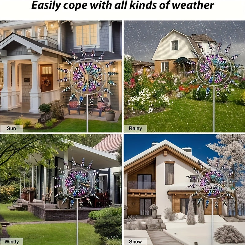 Unique And Amazing Metal Wind Spinner 3D Wind Catcher Metal Outdoor Patio Decor Metal Windmill Spinner For RV Outdoor Garden