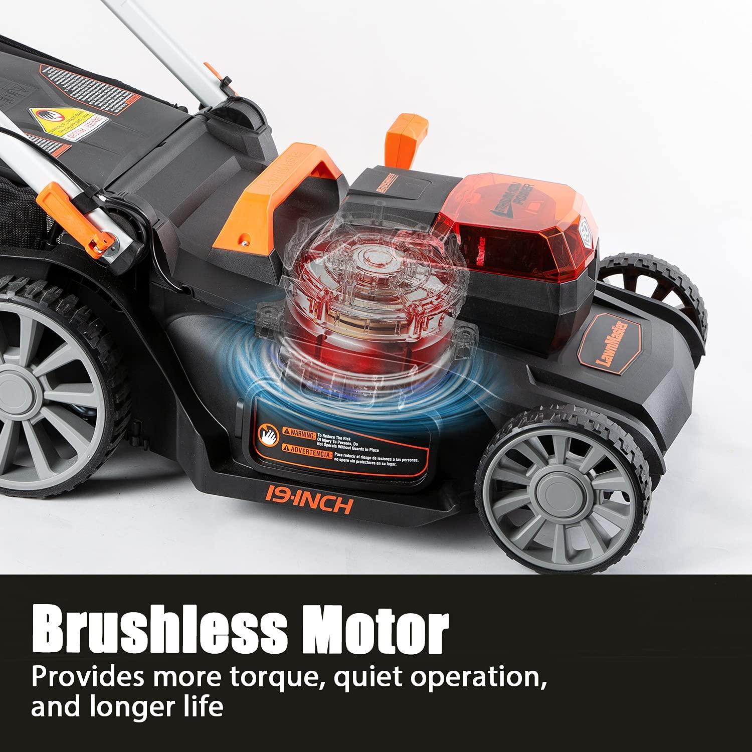 LawnMaster CLMFR6018A 0802 Cordless 19-Inch Brushless Push Lawn Mower 60V Lithium-Ion,4.0Ah Battery & Charger Included