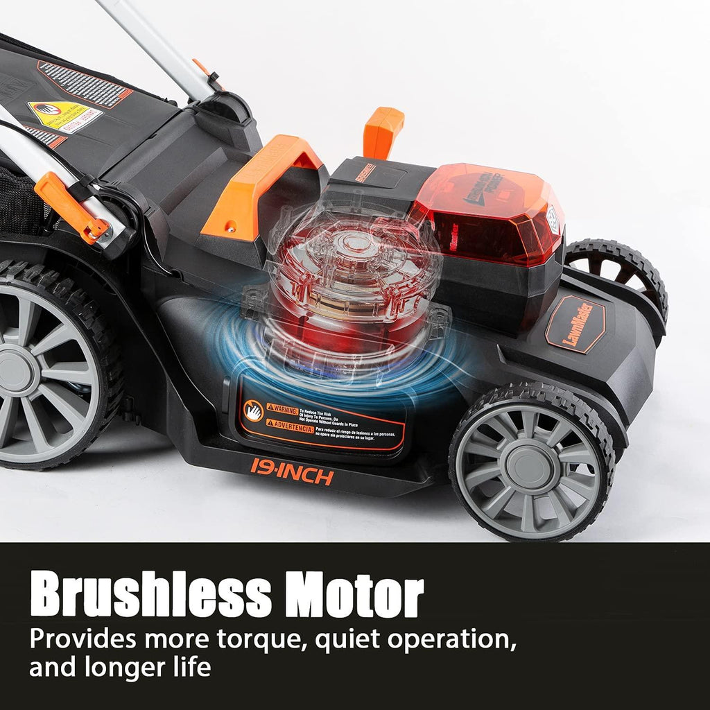LawnMaster CLMFR6018A 0802 Cordless 19-Inch Brushless Push Lawn Mower 60V Lithium-Ion,4.0Ah Battery & Charger Included