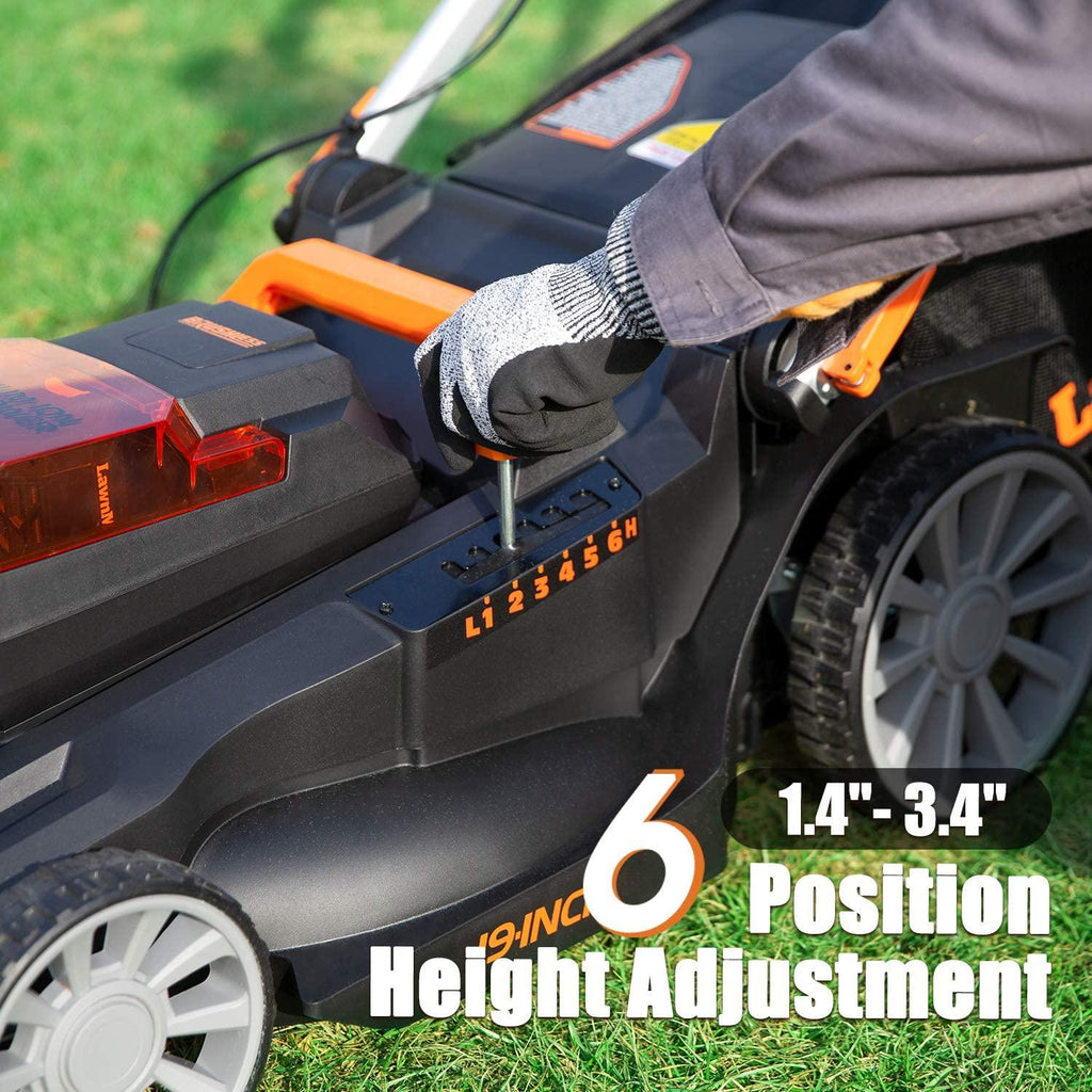 LawnMaster CLMFR6018A 0802 Cordless 19-Inch Brushless Push Lawn Mower 60V Lithium-Ion,4.0Ah Battery & Charger Included