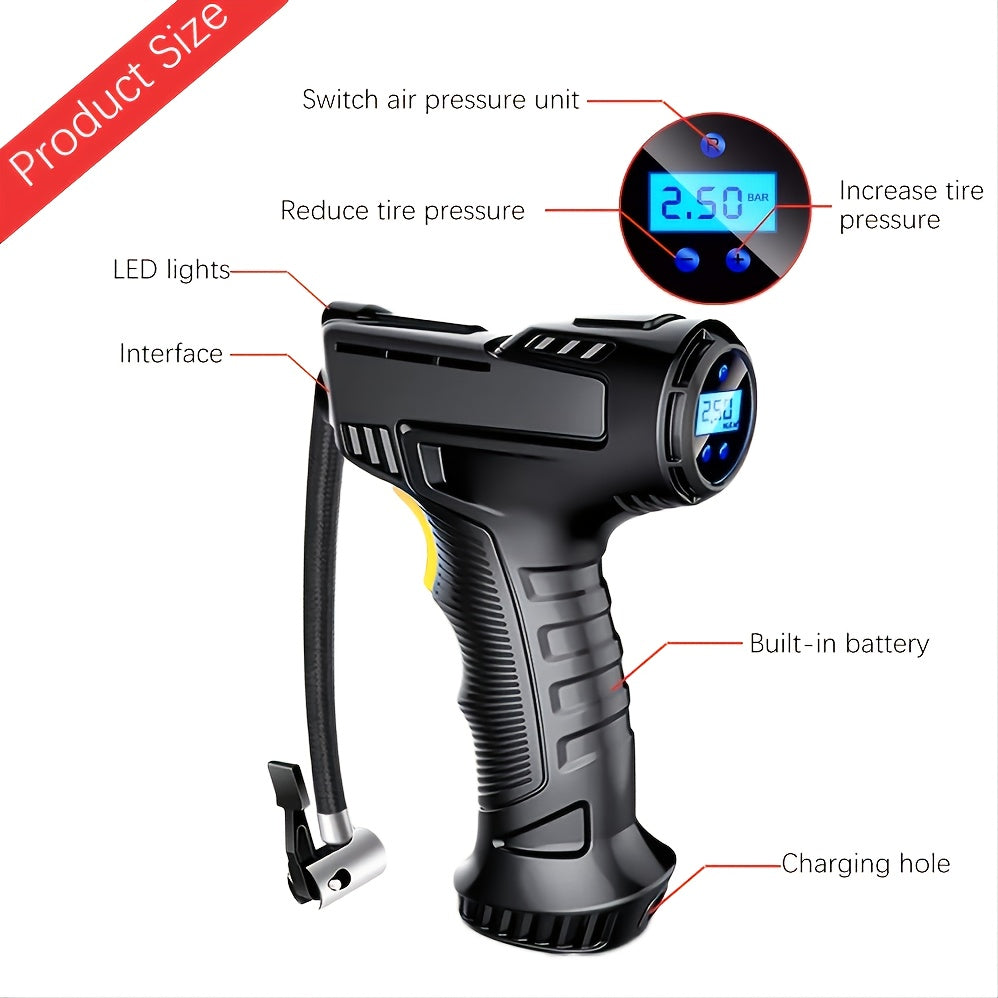 Car Air Pump Car Handheld Digital Display Intelligent Electric Car Inflatable Pump