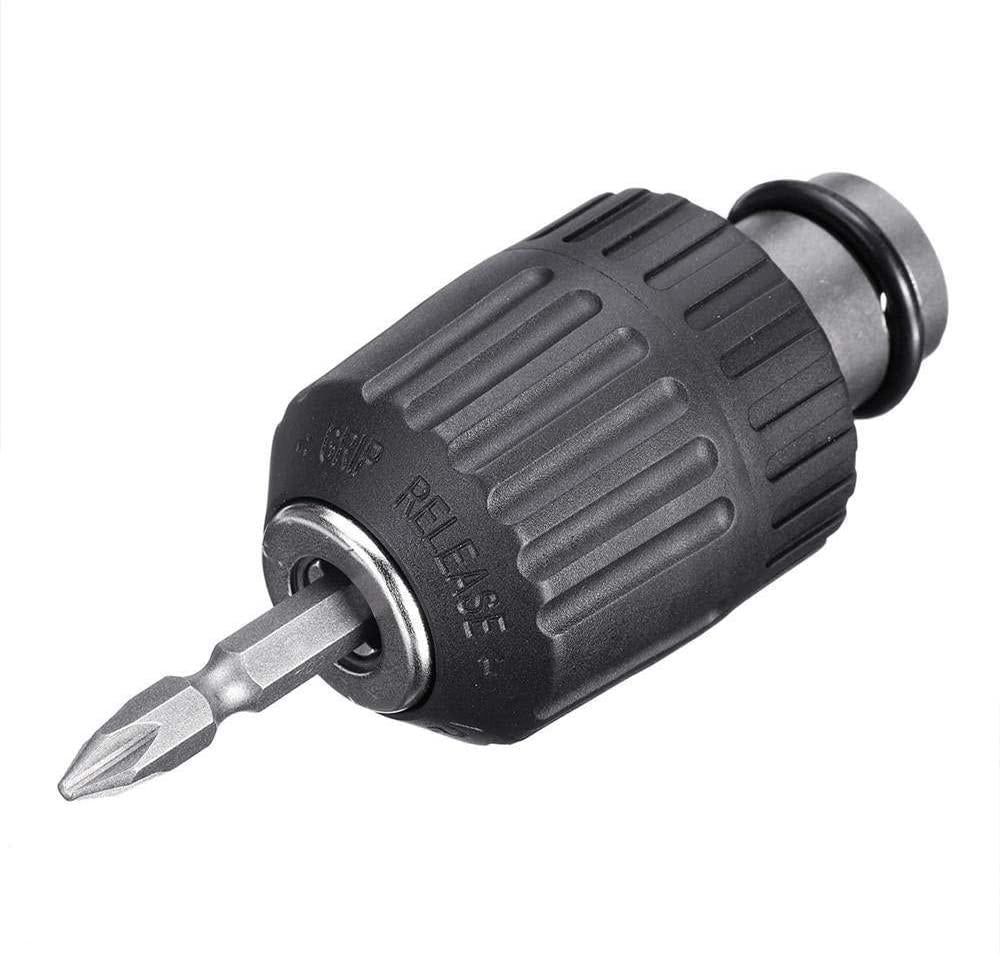 Peixiang Sturdy Power Tool Accessories, 10pcs Air Impact Socket Wrench Adapter Set 1/2 Inch Square Drive Metric Drill Chuck Adapter Safety