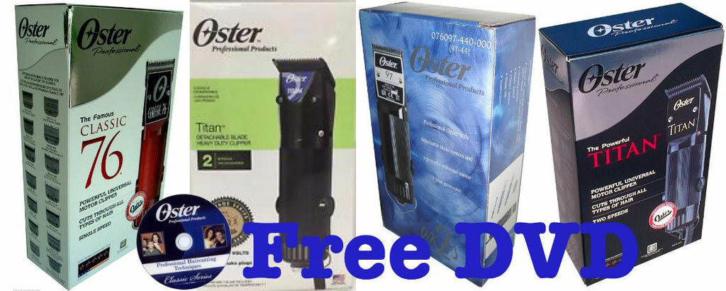 OSTER Professional Hair Clipper  Ex2s 97 Classic 76 Detachable Blade & DVD