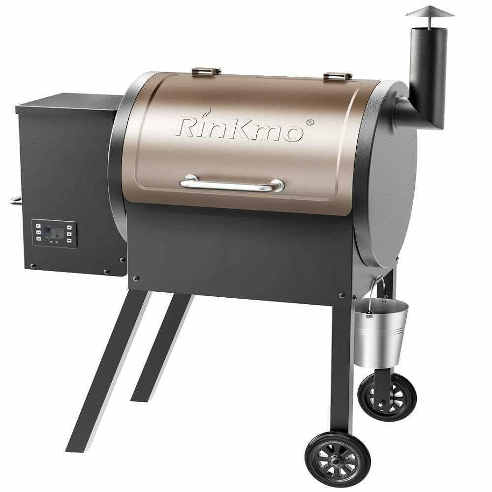 8-In-1 Pellet Grill and Smoker PID Controller Outdoor BBQ Grill -...
