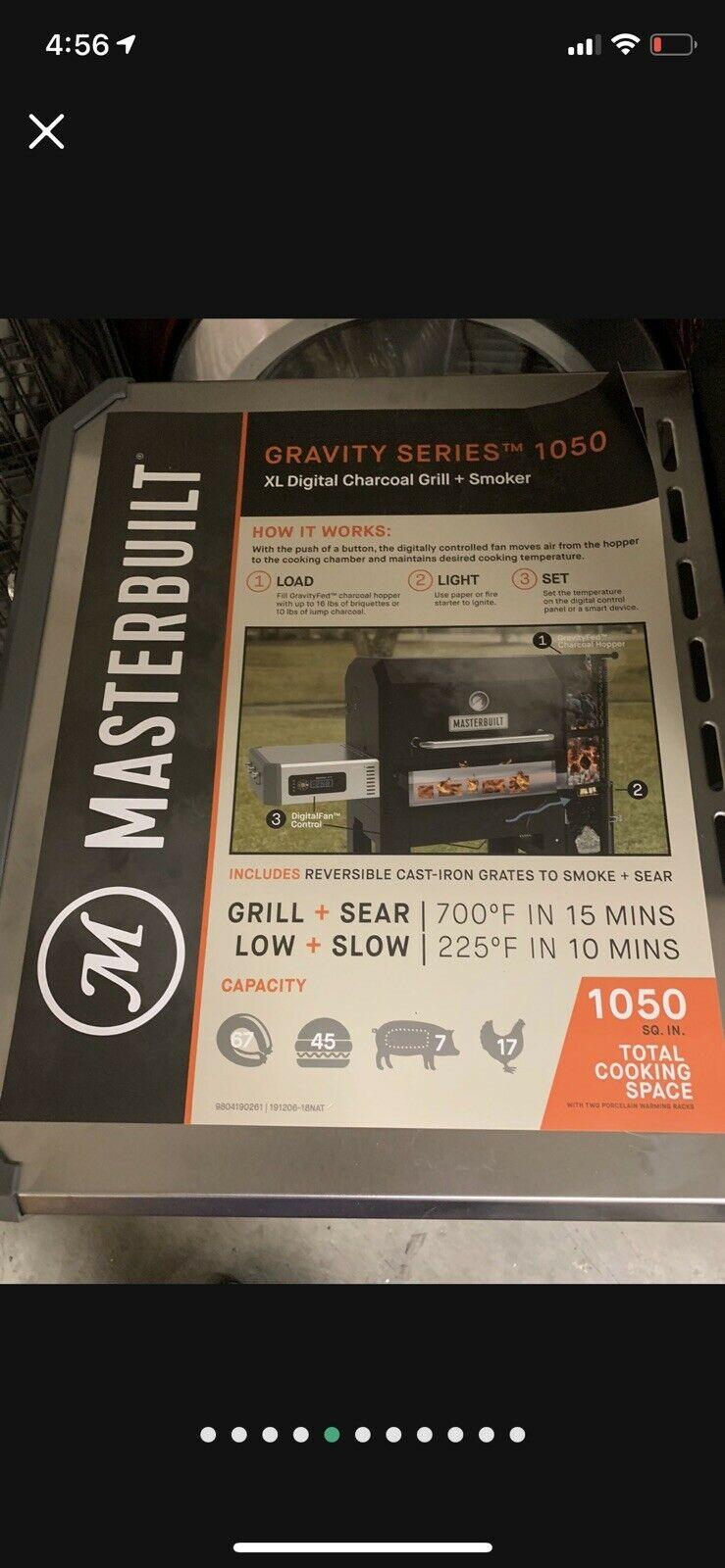 Gravity Series 1050 Digital Charcoal Grill with Smoker - Black