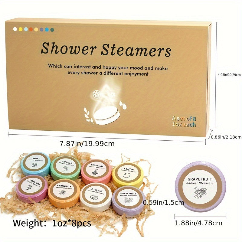 Shower Steamers  - 8 Pack Shower Bombs Gifts For Her With Essential Oil For Home SPA, Self-Care &amp; Relaxation Valentine's Birthday Day Gifts For Men &amp; Women Who Have Everything, For Halloween Gift, For Christmas Gift
