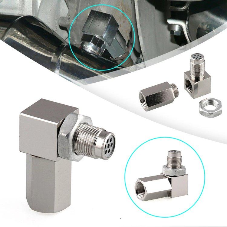 90°O2 Oxygen Sensor Spacer Engine Light CEL Check Bung Mini Catalytic Converter Generic