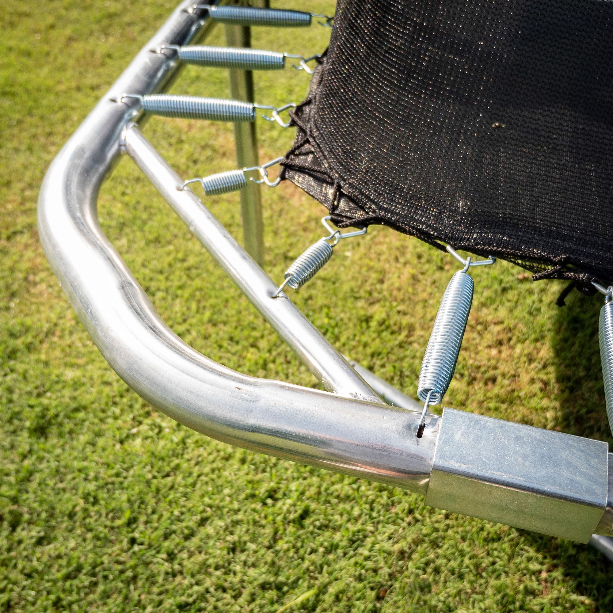 JumpJKRC10152BHC3 Rectangular Trampoline with Basketball Hoop Attachment
