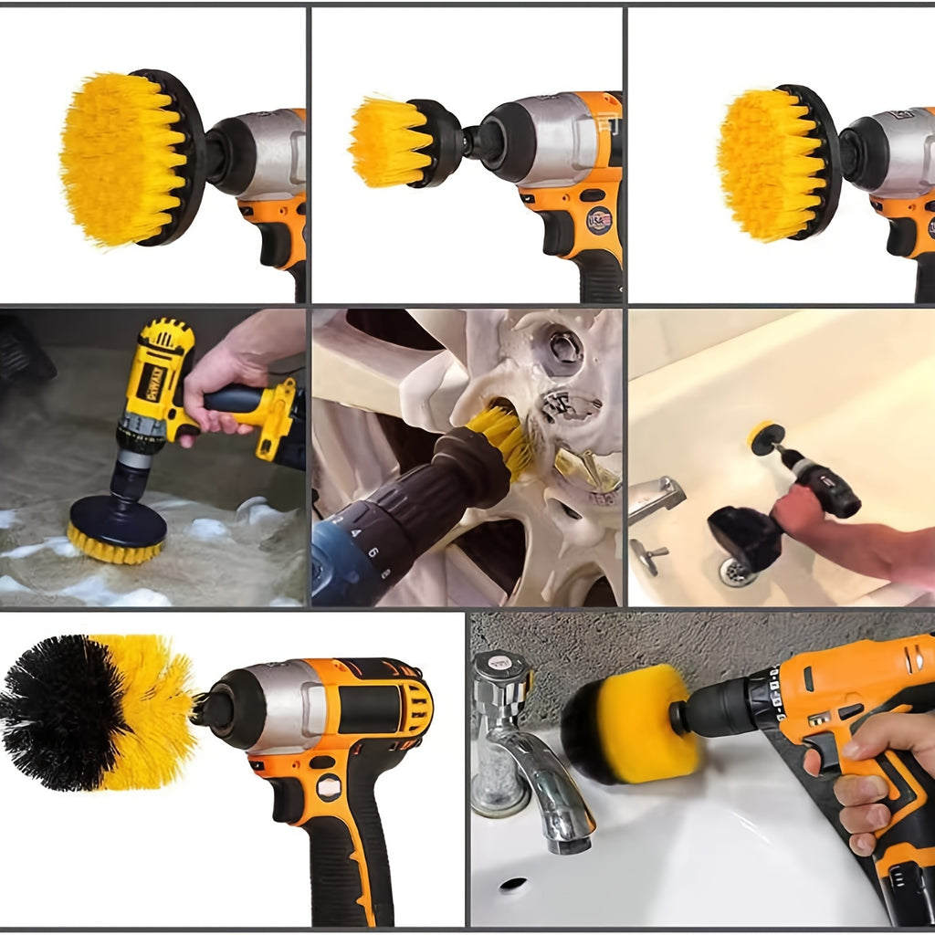 26Pcs Car Detailing Brush Set, Car Detailing Kit, Car Drill Brush/Wheel Brushes/Air Vent Brush/Buffing SponPads Kit/Washing Mitt/Cleaning Cloth