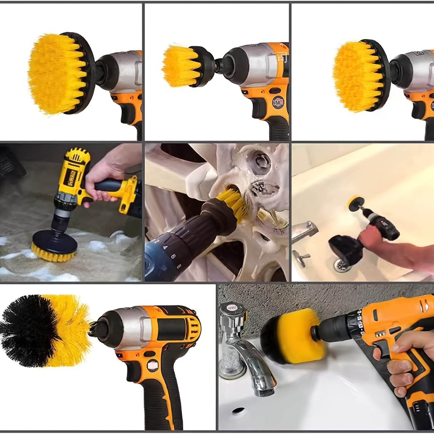 26Pcs Car Detailing Brush Set, Car Detailing Kit, Car Drill Brush/Wheel Brushes/Air Vent Brush/Buffing SponPads Kit/Washing Mitt/Cleaning Cloth