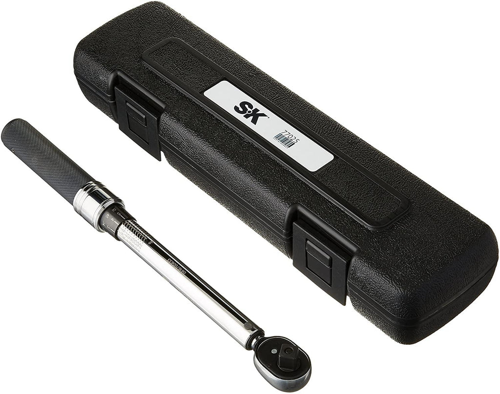 SK Hand Tool 77025 Micrometer Adjustable Torque Wrench, 3/8"/30-250 inch-lbs