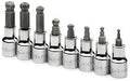 SK Hand Tools 19752 8-Piece 3/8-Inch Drive Metric Ball Hex Bit Socket Set