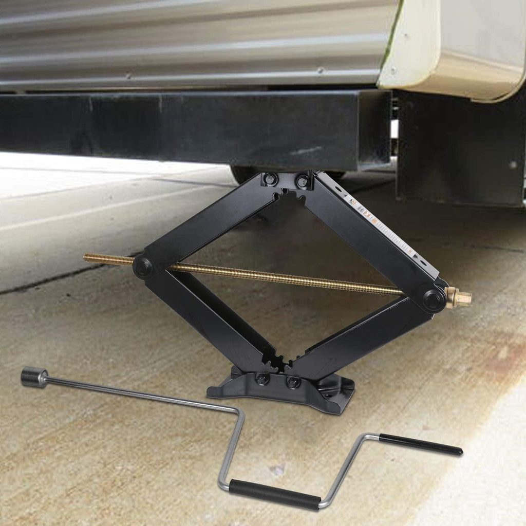 WEIZE RV Trailer Camper Stabilizer Leveling Scissor Jacks with Handle 24" 7500lbs Set of 4