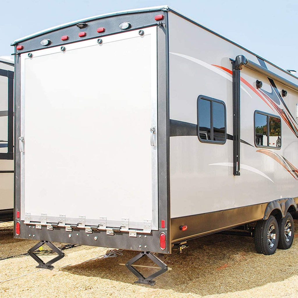 WEIZE RV Trailer Camper Stabilizer Leveling Scissor Jacks with Handle 24" 7500lbs Set of 4