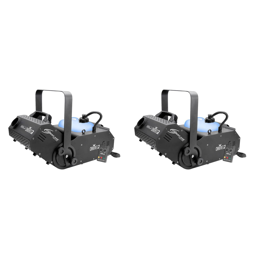 Chauvet DJ Hurricane 1800 H1800 Fog/Smoke Pro Machine w/Timer Remote  (2 Pack)