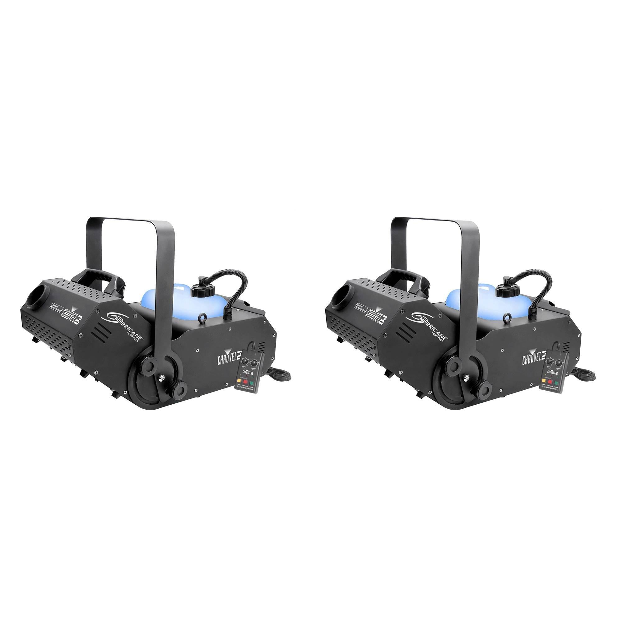 Chauvet DJ Hurricane 1800 H1800 Fog/Smoke Pro Machine w/Timer Remote  (2 Pack)