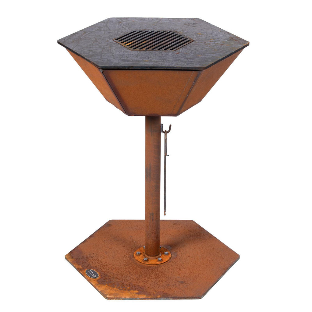 Hexagon Flat Top Fire Grill 30" Cooktop 195 lb. Steel