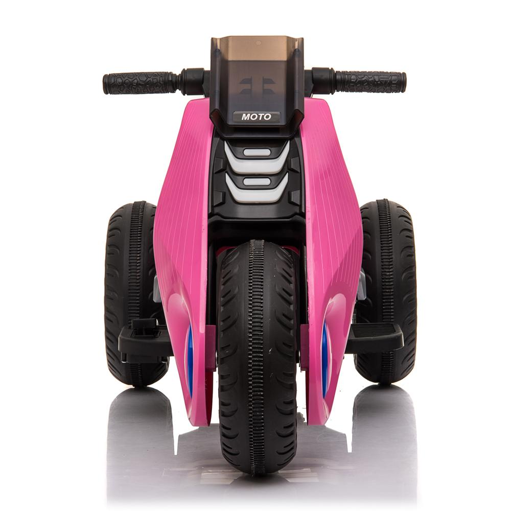Children Electric Motorcycle, URHOMEPRO Electric Power Wheels Car with 3 Wheels Double Drive, Ride On Toys Ride On Cars with music playback Function, Thanksgiving Christmas Gift, Pink, W6940