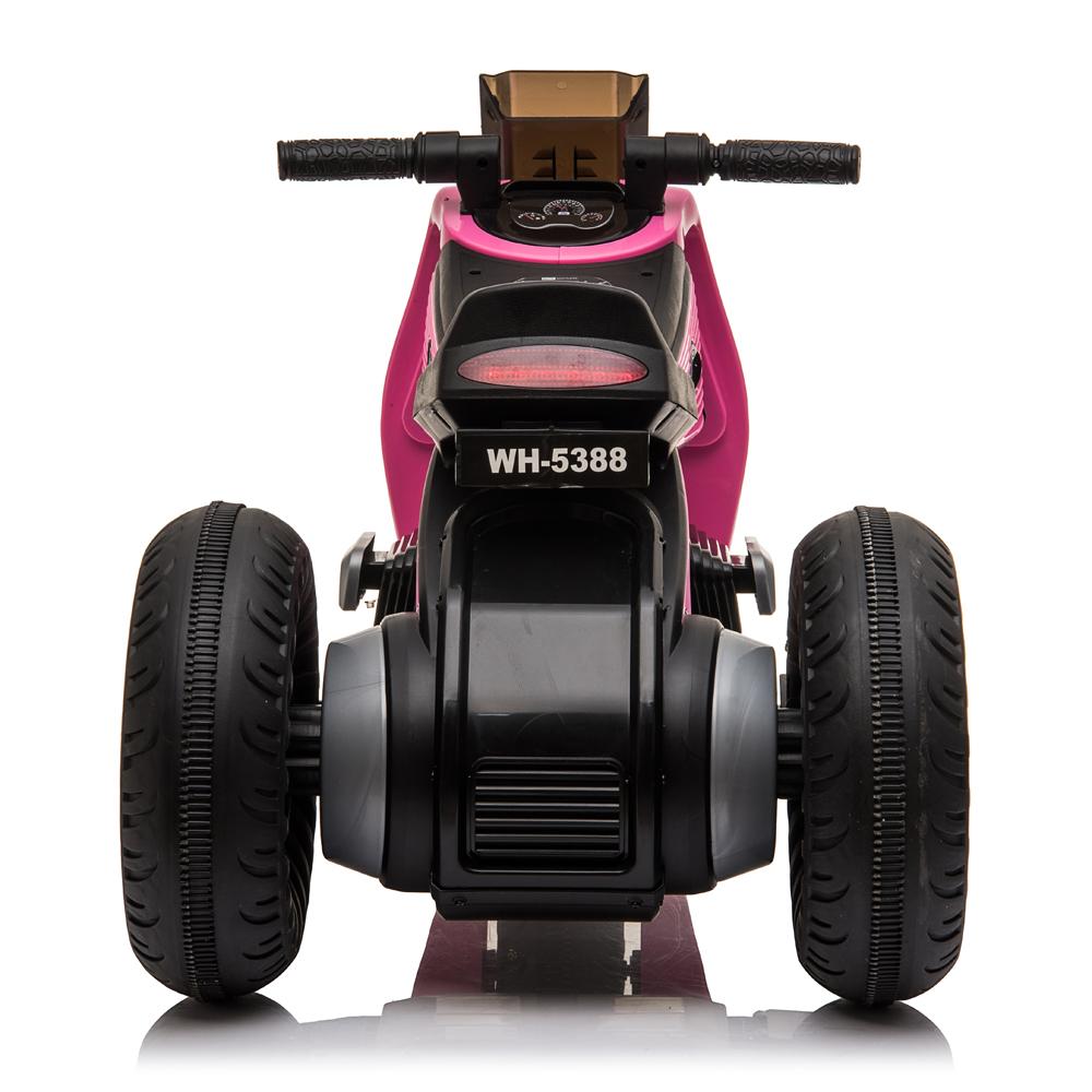 Children Electric Motorcycle, URHOMEPRO Electric Power Wheels Car with 3 Wheels Double Drive, Ride On Toys Ride On Cars with music playback Function, Thanksgiving Christmas Gift, Pink, W6940