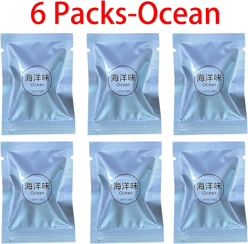 Cacacece Automotive Air Fresheners Pilot Car Air Outlet Car Perfume Refills Solid Fragrance Replacement Tablets(6 Packs-Ocean)