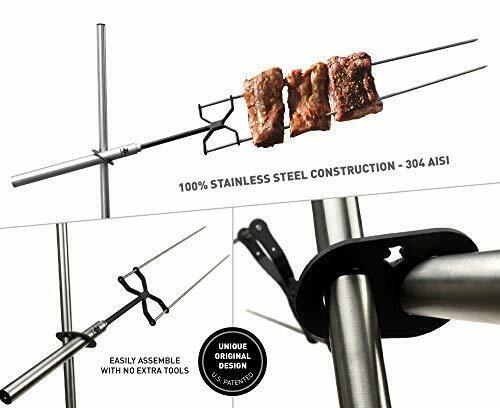 Grill Heavy Duty Rotisserie Grill for Home + Portable for Outdoors Electric