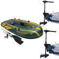 Seahawk 3 Inflatable raft Set and 2 Transom Mount 8 Speed Trolling Motors