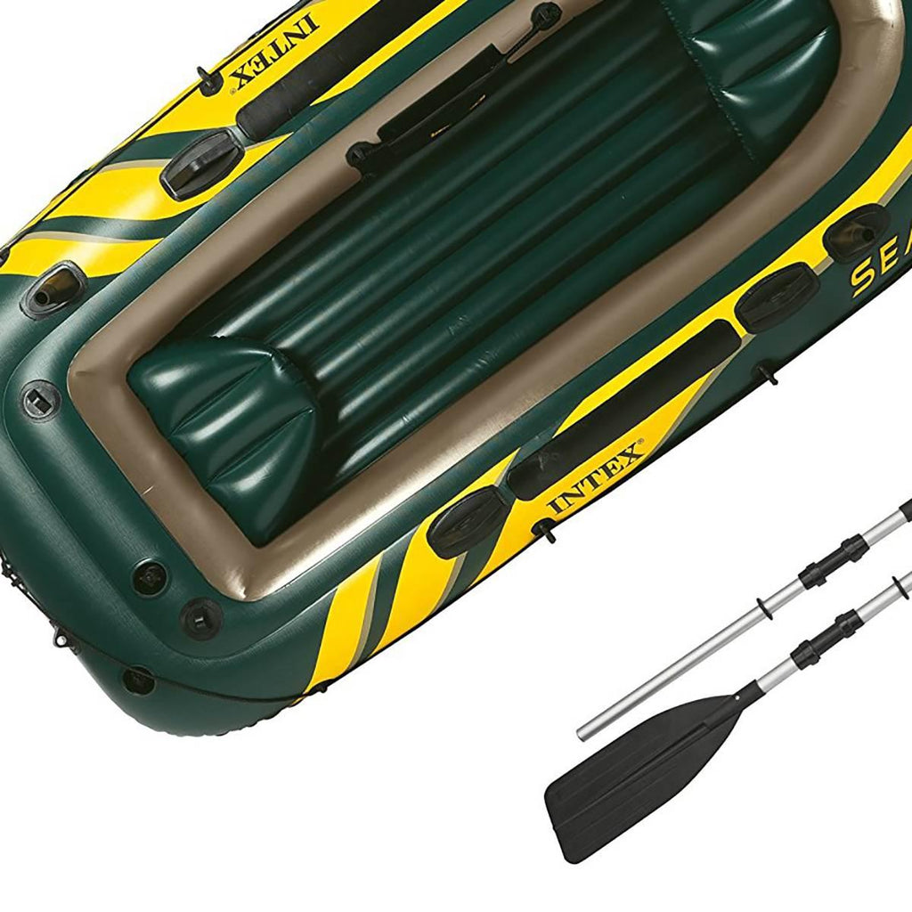 Seahawk 3 Inflatable raft Set and 2 Transom Mount 8 Speed Trolling Motors