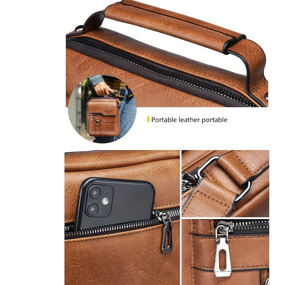 Crossbody Bag Women's Shoulder Bag  Leather Vertical Hand Business Women's Casual Leather Bag Satchel Bag For Women