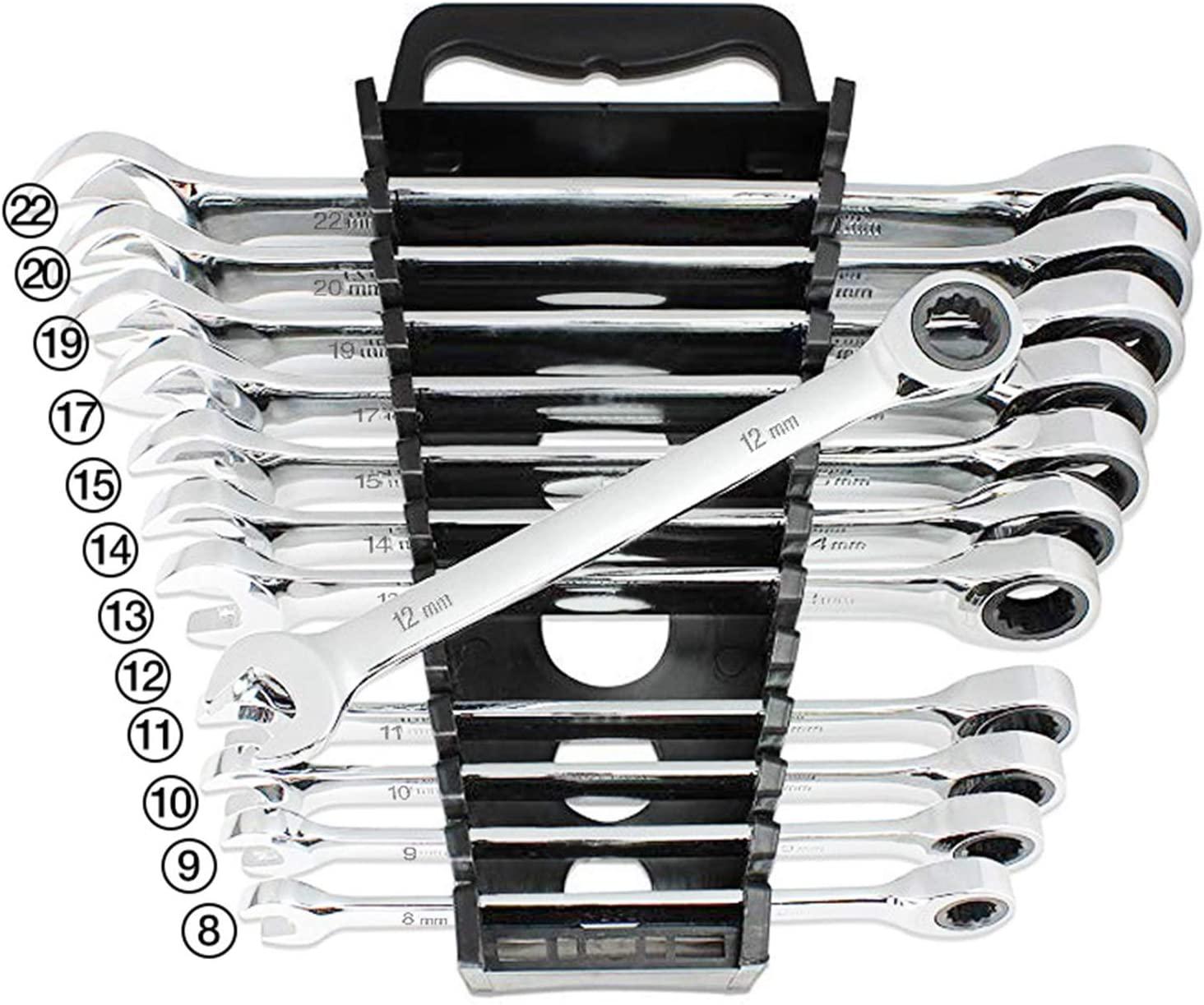 XFXCH 14-Piece Key Set Multi-Function Tool Wrench Ratchet Wrench Set Hand Tool Wrench Set Universal Wrench Tool Car Repair Tool (Color : 8 22MM 12P)
