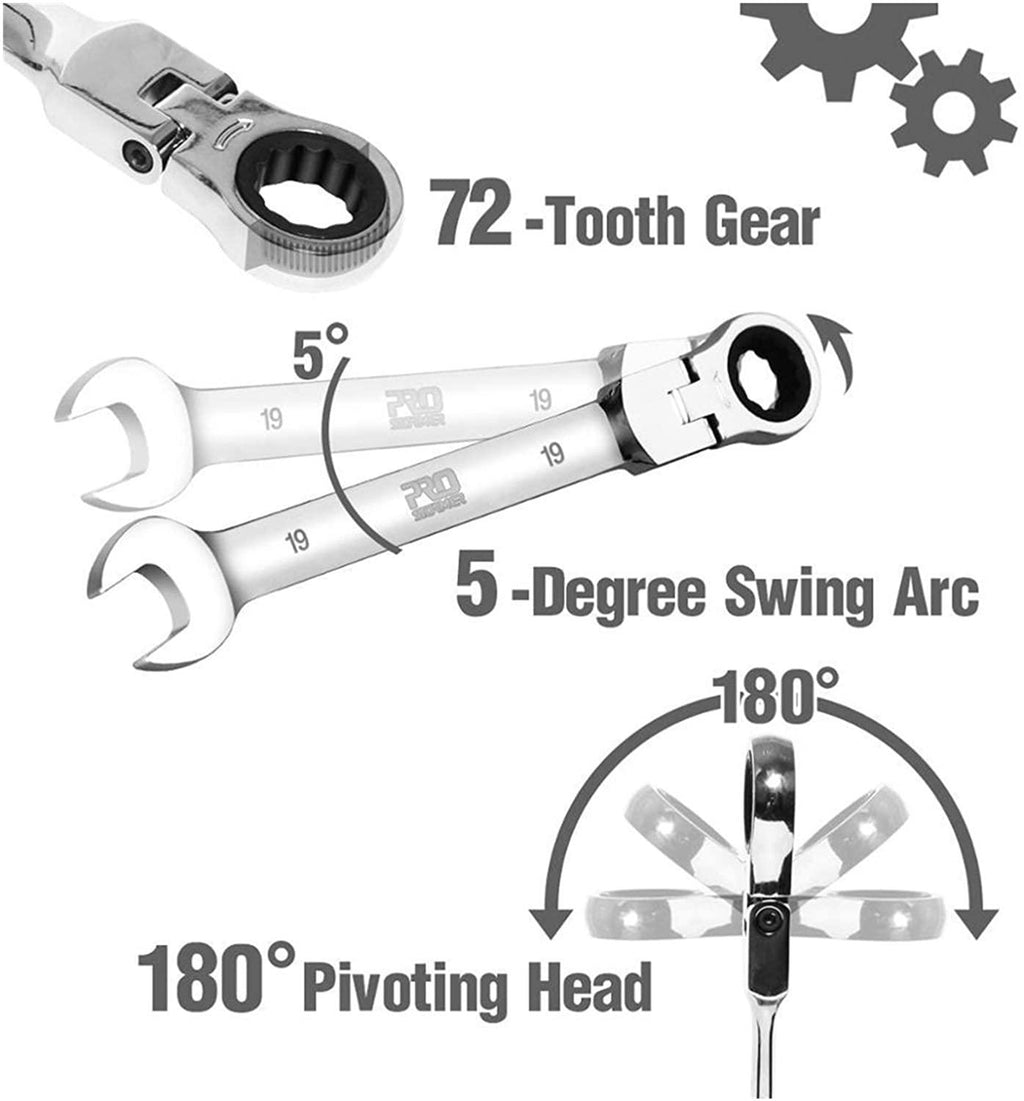 XFXCH 14-Piece Key Set Multi-Function Tool Wrench Ratchet Wrench Set Hand Tool Wrench Set Universal Wrench Tool Car Repair Tool (Color : 8 22MM 12P)