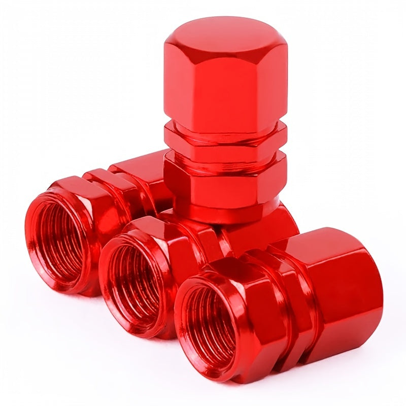 4/8pcs Aluminum Alloy Tire Valve Caps - Dustproof &amp; USA AIR Compatible - For Cars, Motorcycles &amp; Trucks