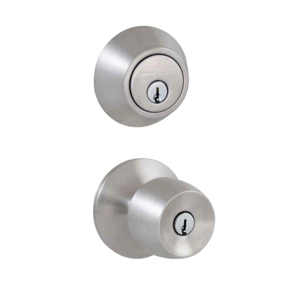 Brandywine  Steel Keyed Entry Knob and Single Cylinder Deadbolt Combo Pack