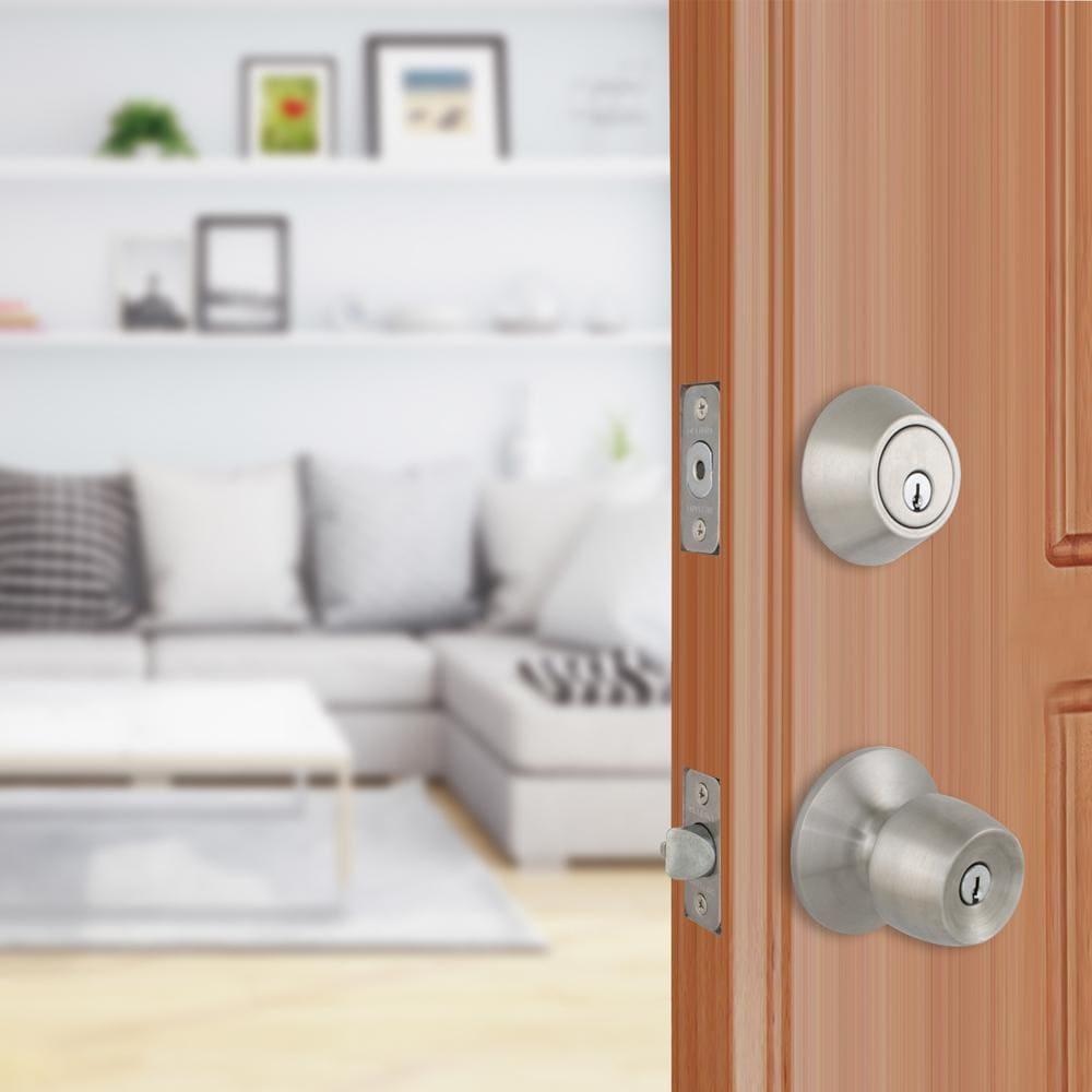 Brandywine  Steel Keyed Entry Knob and Single Cylinder Deadbolt Combo Pack