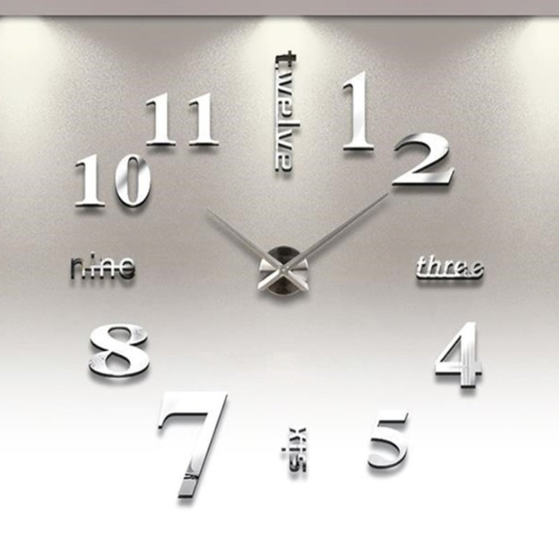 Unique 3D Mirror Wall Clock - Add a Modern Touch to Your Home Decor!