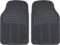 BDK Original ProLiner 2 Piece Front Heavy Duty Front &amp; Rear Rubber Floor Mats for Car SUV Van &amp; Truck, Black - All Weather Floor Protection Fits Most Vehicles