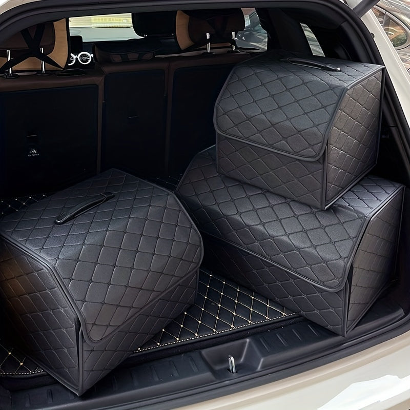 1pc Car Trunk Organizer StoraBox Collapsible Auto Cargo StoraContainer Toys Food StoraBag Car Stowing Automotive Accessories