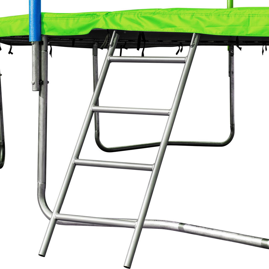 16 FT Kids Trampoline with Safety Net, Outdoor Trampoline with Basketball Hoop, Enclosure Net&amp;Spring Pad, Trampoline Ladder, Bounce Jumper Trampoline, Indoor Outdoor Play Equipment for Kids, W12947