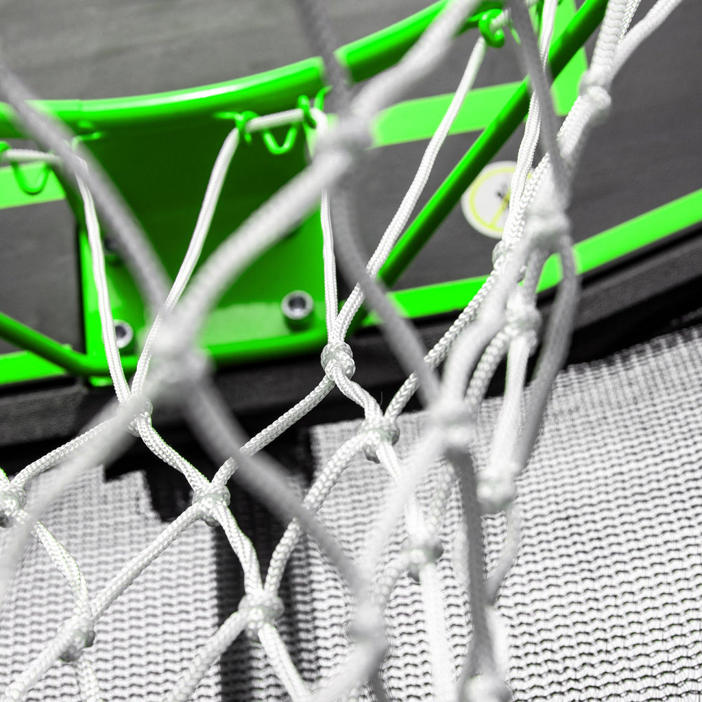 16 FT Kids Trampoline with Safety Net, Outdoor Trampoline with Basketball Hoop, Enclosure Net&amp;Spring Pad, Trampoline Ladder, Bounce Jumper Trampoline, Indoor Outdoor Play Equipment for Kids, W12947