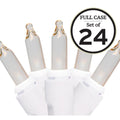 100-Light Clear With White Wire String to String Mini Light Set (Set of 24)